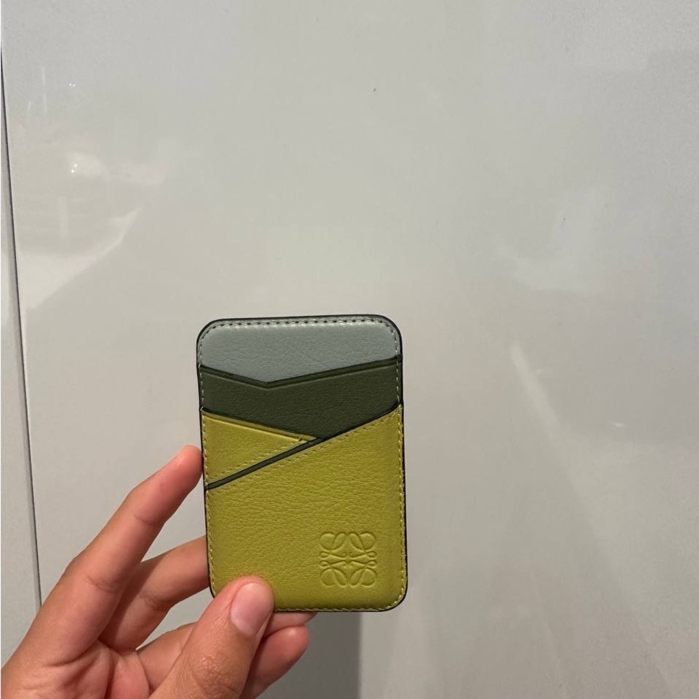 Loewe Green and Gray Card Holder